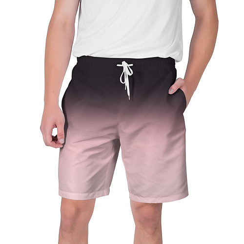 Мужские шорты Градиент: от черного к розовому / 3D-принт – фото 1