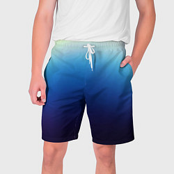 Шорты на шнурке мужские Blue gradient colors, цвет: 3D-принт