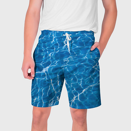 Мужские шорты Текстурный водяной паттерн / 3D-принт – фото 1