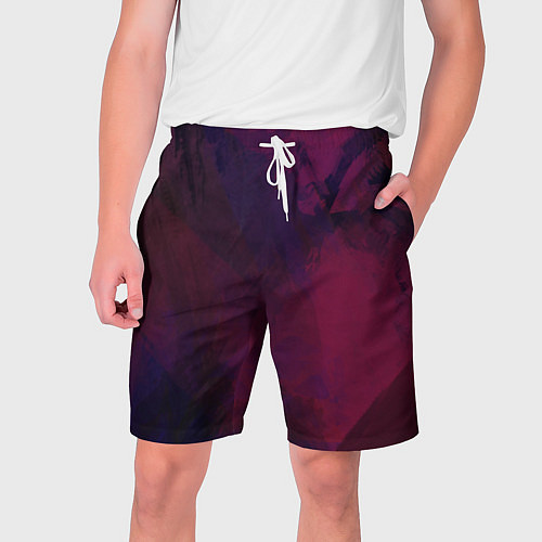Мужские шорты Фиолетовый мазок / 3D-принт – фото 1