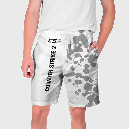 Мужские шорты Counter Strike 2 glitch на светлом фоне: по-вертик / 3D-принт – фото 1