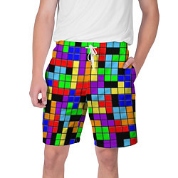 Мужские шорты Тетрис цветные блоки
