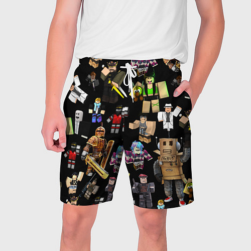 Мужские шорты Роблокс и его персонажи / 3D-принт – фото 1