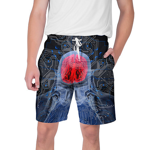 Мужские шорты Квантовый мозг / 3D-принт – фото 1