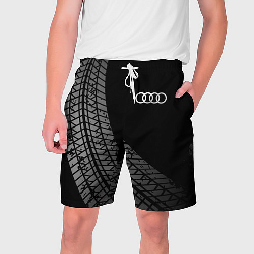 Мужские шорты Audi tire tracks / 3D-принт – фото 1