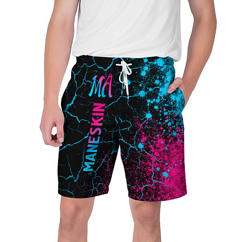 Мужские шорты Maneskin - neon gradient: по-вертикали / 3D-принт – фото 1