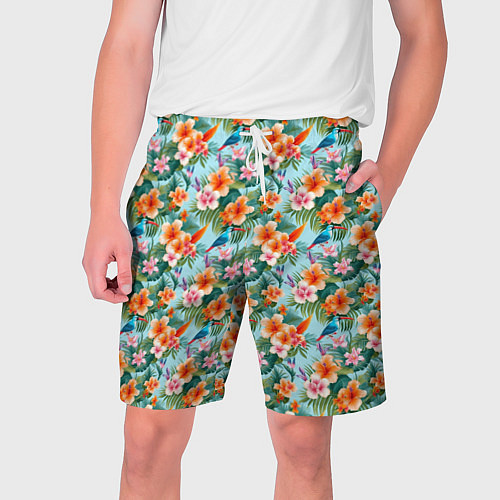 Мужские шорты Гавайский стиль / 3D-принт – фото 1