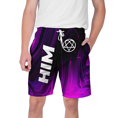 Мужские шорты HIM violet plasma / 3D-принт – фото 1