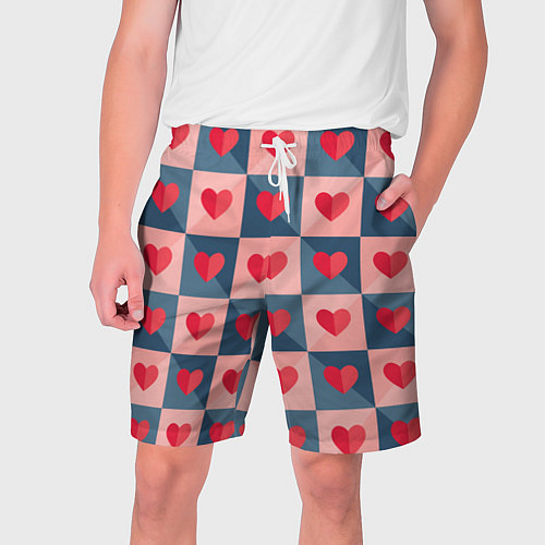 Мужские шорты Pettern hearts / 3D-принт – фото 1