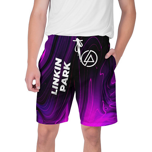 Мужские шорты Linkin Park violet plasma / 3D-принт – фото 1