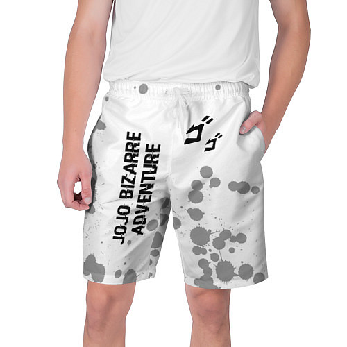 Мужские шорты JoJo Bizarre Adventure glitch на светлом фоне: над / 3D-принт – фото 1