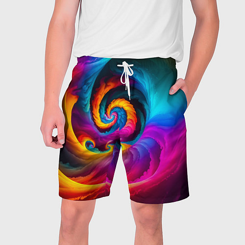 Мужские шорты Радужная воронка / 3D-принт – фото 1