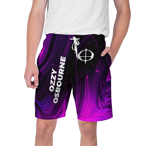 Мужские шорты Ozzy Osbourne violet plasma / 3D-принт – фото 1