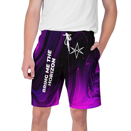Мужские шорты Bring Me the Horizon violet plasma / 3D-принт – фото 1