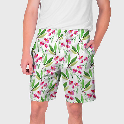Мужские шорты Tender flowers / 3D-принт – фото 1