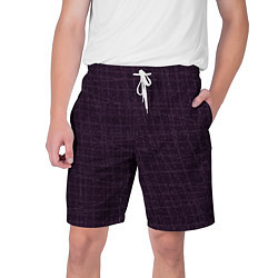 Шорты на шнурке мужские Текстура тёмно-фиолетовый, цвет: 3D-принт