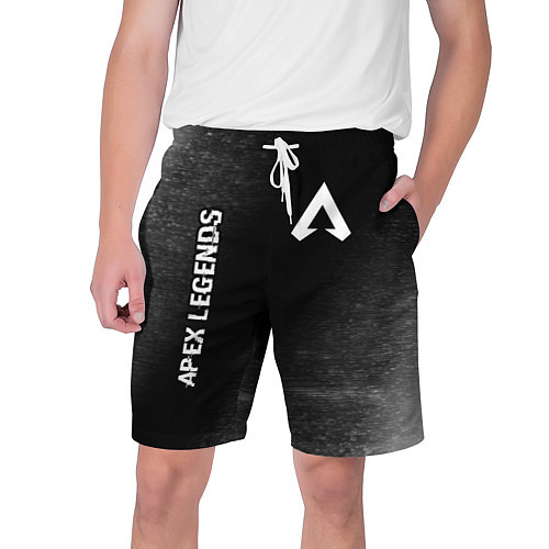Мужские шорты Apex Legends glitch на темном фоне: надпись, симво / 3D-принт – фото 1