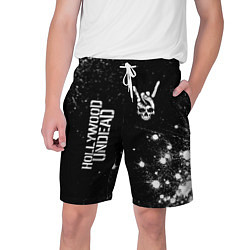 Шорты на шнурке мужские Hollywood Undead и рок символ на темном фоне, цвет: 3D-принт