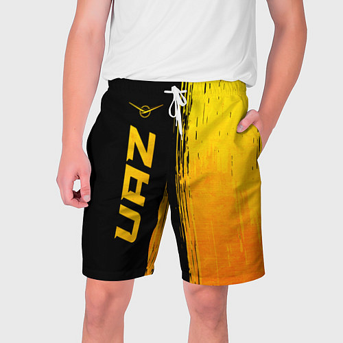 Мужские шорты UAZ - gold gradient: по-вертикали / 3D-принт – фото 1