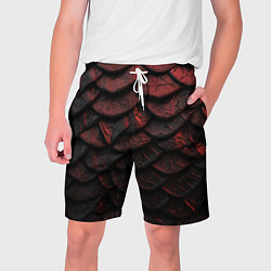 Шорты на шнурке мужские Объемная текстура из темных плит, цвет: 3D-принт