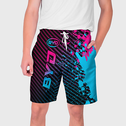 Мужские шорты BYD - neon gradient: по-вертикали / 3D-принт – фото 1