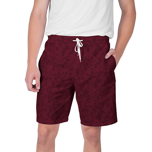 Мужские шорты Текстура тёмно-красный / 3D-принт – фото 1
