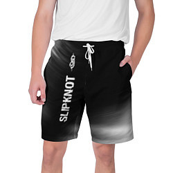 Шорты на шнурке мужские Slipknot glitch на темном фоне: по-вертикали, цвет: 3D-принт