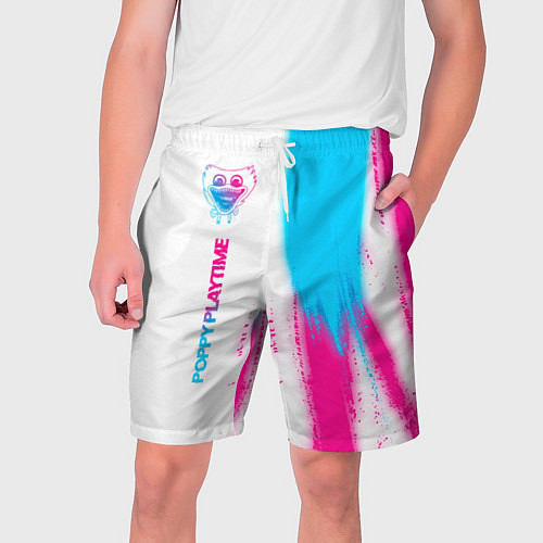Мужские шорты Poppy Playtime neon gradient style: по-вертикали / 3D-принт – фото 1