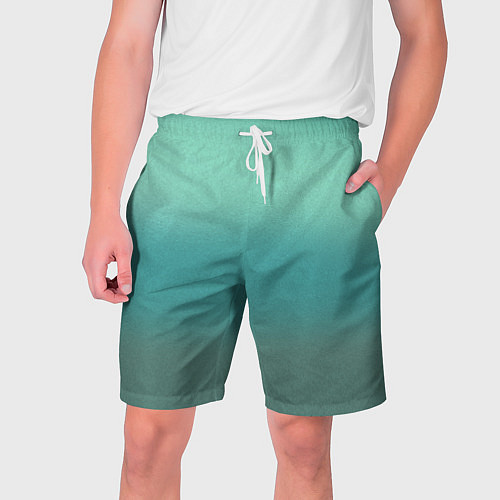 Мужские шорты Бирюзовый фон градиент / 3D-принт – фото 1