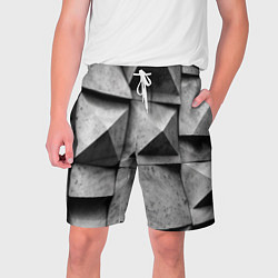 Шорты на шнурке мужские Каменная оптическая иллюзия, цвет: 3D-принт