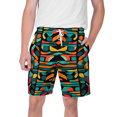 Мужские шорты Абстрактный красочный паттерн - мода / 3D-принт – фото 1