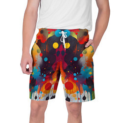 Шорты на шнурке мужские Mirrow colorful blots - abstraction - vogue, цвет: 3D-принт