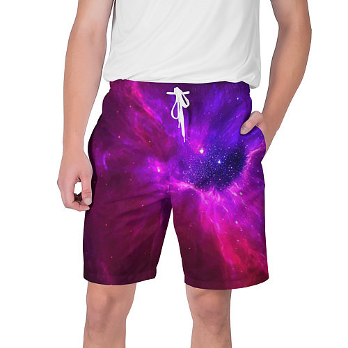 Мужские шорты Бескрайнее космическое пространство - галактика / 3D-принт – фото 1