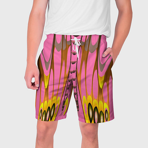 Мужские шорты Розовый бабочкин мотив / 3D-принт – фото 1