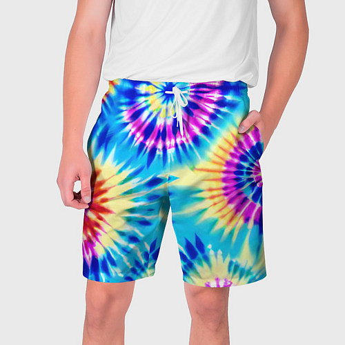Мужские шорты Красочная композиция - тай-дай / 3D-принт – фото 1