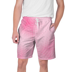 Шорты на шнурке мужские Абстракция с розовыми кругами, цвет: 3D-принт