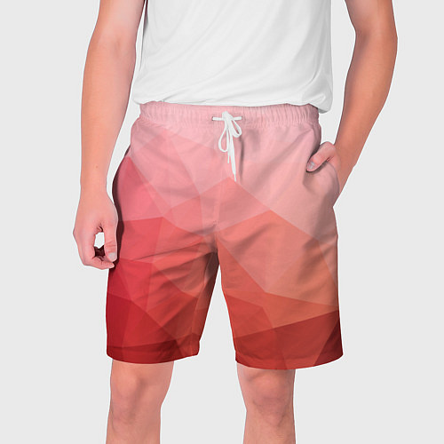 Мужские шорты Абстракция с градиентом полигональная / 3D-принт – фото 1