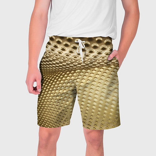 Мужские шорты Золотая сетка абстракция / 3D-принт – фото 1