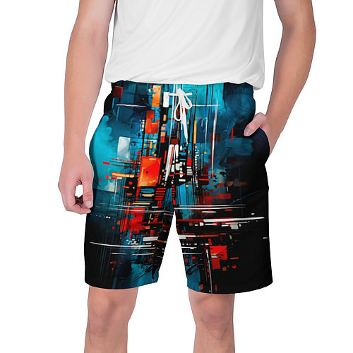 Мужские шорты Городская абстракция / 3D-принт – фото 1