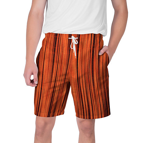 Мужские шорты Абстрактные полосы красно-оранжевый / 3D-принт – фото 1