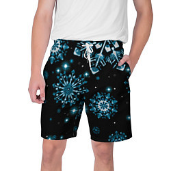 Шорты на шнурке мужские Кружение снежинок, цвет: 3D-принт