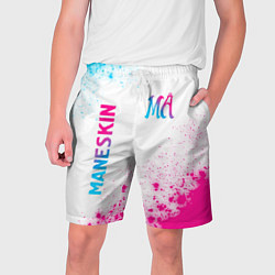 Мужские шорты Maneskin neon gradient style вертикально