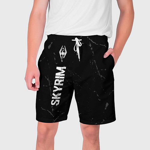 Мужские шорты Skyrim glitch на темном фоне по-вертикали / 3D-принт – фото 1