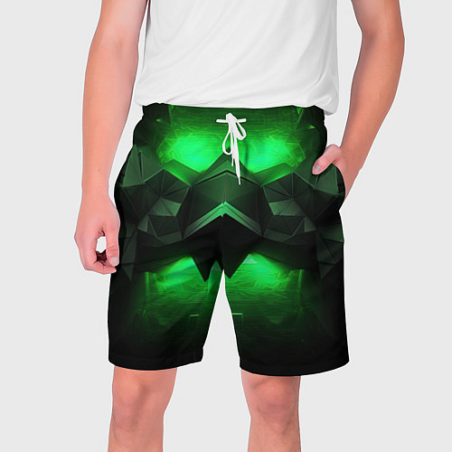 Мужские шорты Абстрактное царство зелени / 3D-принт – фото 1