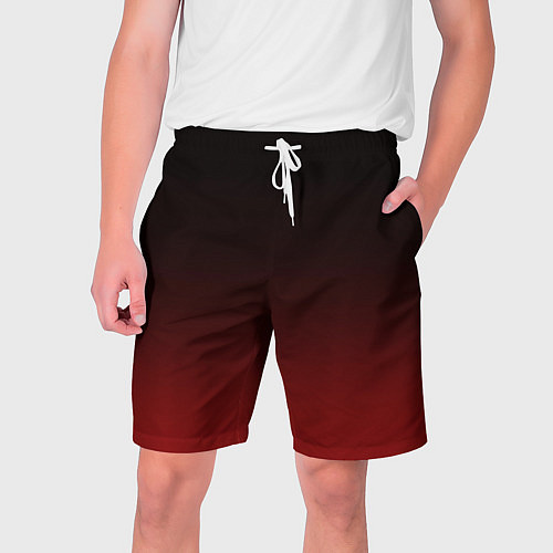 Мужские шорты Градиент от тёмного до тёмно красного / 3D-принт – фото 1
