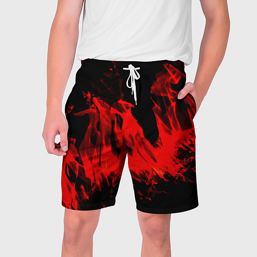 Мужские шорты Красное пламя / 3D-принт – фото 1