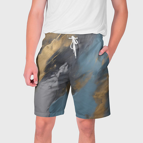 Мужские шорты Мазки краски - нейросеть / 3D-принт – фото 1