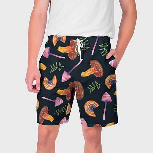 Мужские шорты Goblincore - болотные грибы / 3D-принт – фото 1