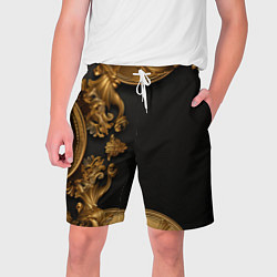 Мужские шорты Золотые объемные узоры