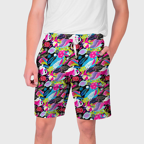 Мужские шорты Цветочный листопад / 3D-принт – фото 1